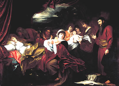 『雅各与以扫恶的诞生，18世纪英国画家Benjamin West油画作品.jpg