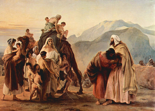Jacob and Esau Meet(Francesco Hayez)1844.jpg